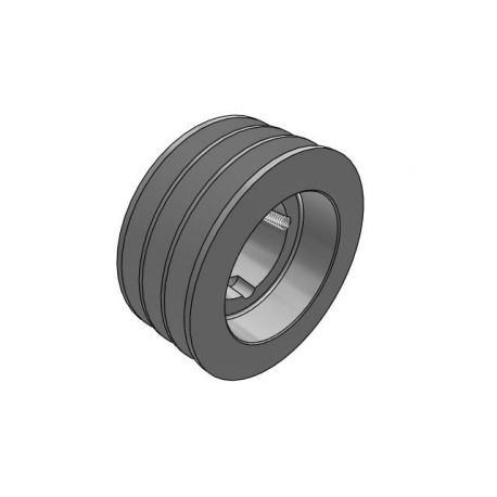 Poulie trapézoïdale SPB / B - 3 gorges - Ø150 mm - Moyeu amovible 2517 - Fonte