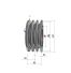 Poulie trapézoïdale SPB / B - 3 gorges - Ø150 mm - Moyeu amovible 2517 - Fonte