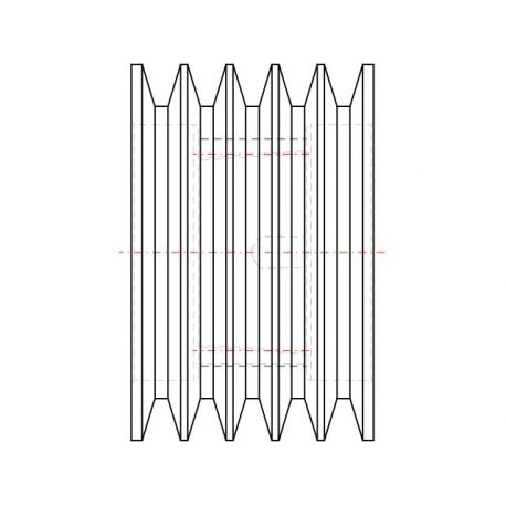 Poulie trapézoïdale SPB / B - 5 gorges - Ø150 mm - Moyeu amovible 2517 - Fonte