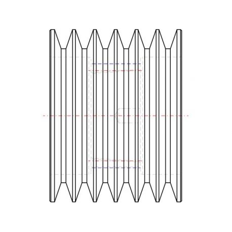 Poulie trapézoïdale SPB / B - 6 gorges - Ø150 mm - Moyeu amovible 2517 - Fonte