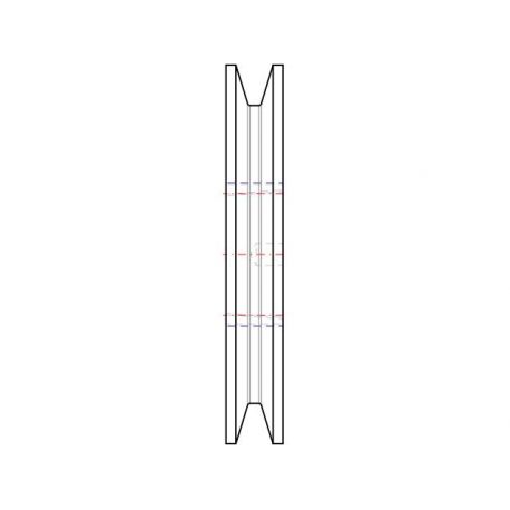Poulie trapézoïdale SPB / B - 1 gorge - Ø160 mm - Moyeu amovible 1610 - Fonte