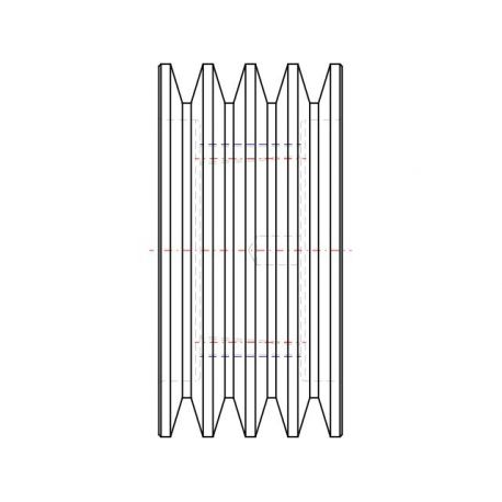 Poulie trapézoïdale SPB / B - 4 gorges - Ø160 mm - Moyeu amovible 2517 - Fonte