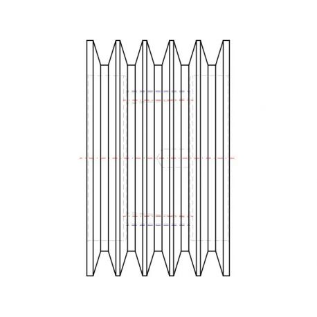 Poulie trapézoïdale SPB / B - 5 gorges - Ø160 mm - Moyeu amovible 2517 - Fonte