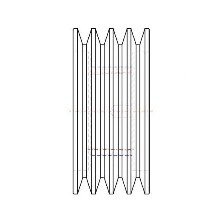 Poulie trapézoïdale SPB / B - 4 gorges - Ø170 mm - Moyeu amovible 2517 - Fonte