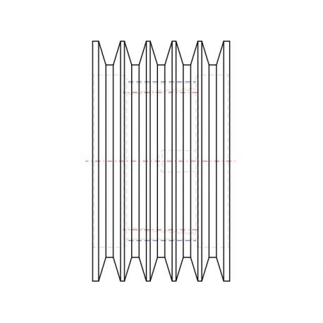 Poulie trapézoïdale SPB / B - 5 gorges - Ø170 mm - Moyeu amovible 3020 - Fonte