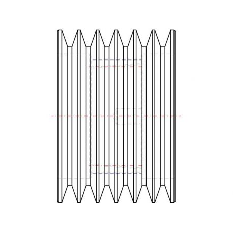 Poulie trapézoïdale SPB / B - 6 gorges - Ø170 mm - Moyeu amovible 3020 - Fonte