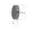 Poulie trapézoïdale SPB / B - 2 gorges - Ø180 mm - Moyeu amovible 2517 - Fonte