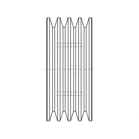 Poulie trapézoïdale SPB / B - 4 gorges - Ø180 mm - Moyeu amovible 2517 - Fonte