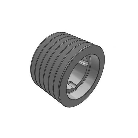 Poulie trapézoïdale SPB / B - 6 gorges - Ø180 mm - Moyeu amovible 3020 - Fonte