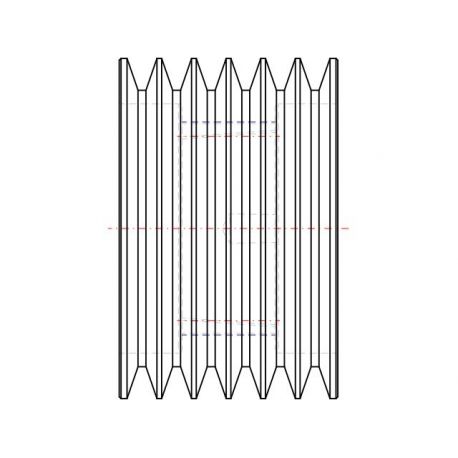 Poulie trapézoïdale SPB / B - 6 gorges - Ø180 mm - Moyeu amovible 3020 - Fonte