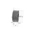 Poulie trapézoïdale SPB / B - 4 gorges - Ø190 mm - Moyeu amovible 2517 - Fonte