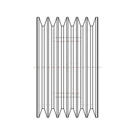 Poulie trapézoïdale SPB / B - 6 gorges - Ø190 mm - Moyeu amovible 3020 - Fonte