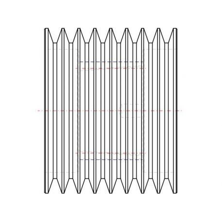 Poulie trapézoïdale SPB / B - 8 gorges - Ø190 mm - Moyeu amovible 3030 - Fonte