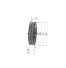 Poulie trapézoïdale SPB / B - 2 gorges - Ø212 mm - Moyeu amovible 2517 - Fonte