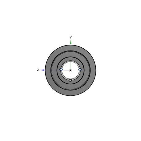 Poulie trapézoïdale SPB / B - 2 gorges - Ø212 mm - Moyeu amovible 2517 - Fonte