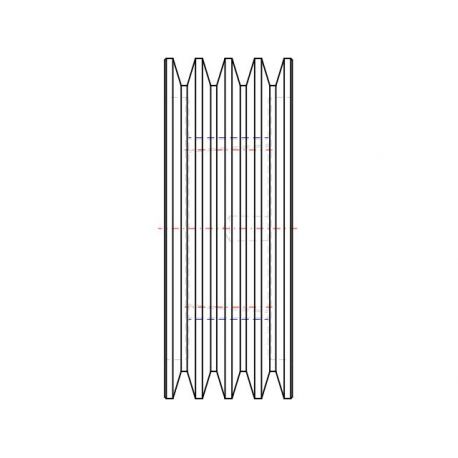 Poulie trapézoïdale SPB / B - 4 gorges - Ø212 mm - Moyeu amovible 3020 - Fonte