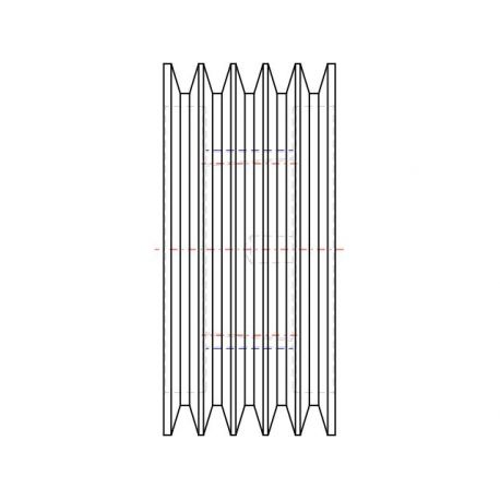 Poulie trapézoïdale SPB / B - 5 gorges - Ø212 mm - Moyeu amovible 3020 - Fonte