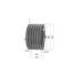 Poulie trapézoïdale SPB / B - 6 gorges - Ø212 mm - Moyeu amovible 3535 - Fonte