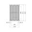 Poulie trapézoïdale SPB / B - 6 gorges - Ø212 mm - Moyeu amovible 3535 - Fonte