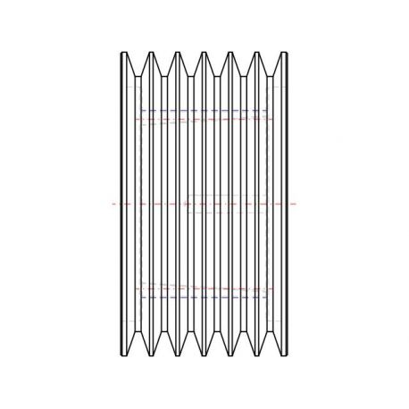 Poulie trapézoïdale SPB / B - 6 gorges - Ø212 mm - Moyeu amovible 3535 - Fonte