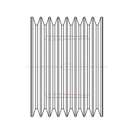 Poulie trapézoïdale SPB / B - 8 gorges - Ø212 mm - Moyeu amovible 3535 - Fonte