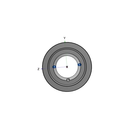 Poulie trapézoïdale SPB / B - 8 gorges - Ø212 mm - Moyeu amovible 3535 - Fonte
