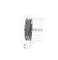 Poulie trapézoïdale SPB / B - 2 gorges - Ø224 mm - Moyeu amovible 2517 - Fonte