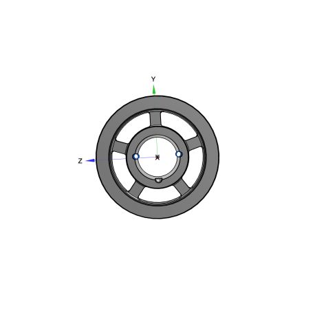 Poulie trapézoïdale SPB / B - 2 gorges - Ø224 mm - Moyeu amovible 2517 - Fonte