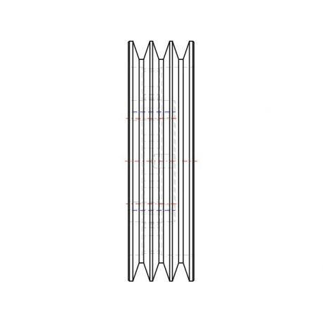 Poulie trapézoïdale SPB / B - 3 gorges - Ø224 mm - Moyeu amovible 2517 - Fonte
