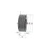 Poulie trapézoïdale SPB / B - 4 gorges - Ø224 mm - Moyeu amovible 3020 - Fonte