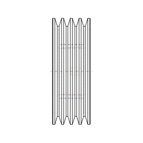 Poulie trapézoïdale SPB / B - 4 gorges - Ø224 mm - Moyeu amovible 3020 - Fonte