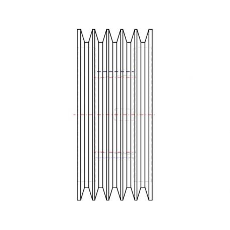 Poulie trapézoïdale SPB / B - 5 gorges - Ø224 mm - Moyeu amovible 3020 - Fonte