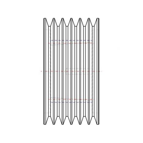Poulie trapézoïdale SPB / B - 6 gorges - Ø224 mm - Moyeu amovible 3535 - Fonte