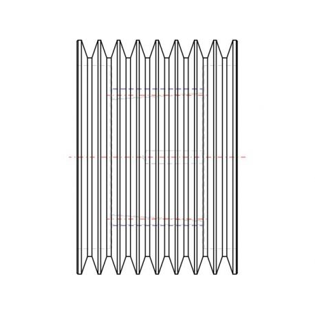 Poulie trapézoïdale SPB / B - 8 gorges - Ø224 mm - Moyeu amovible 3535 - Fonte