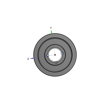 Poulie trapézoïdale SPB / B - 2 gorges - Ø236 mm - Moyeu amovible 2517 - Fonte