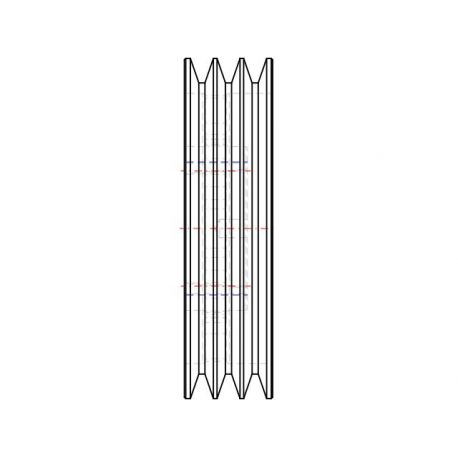 Poulie trapézoïdale SPB / B - 3 gorges - Ø236 mm - Moyeu amovible 2517 - Fonte