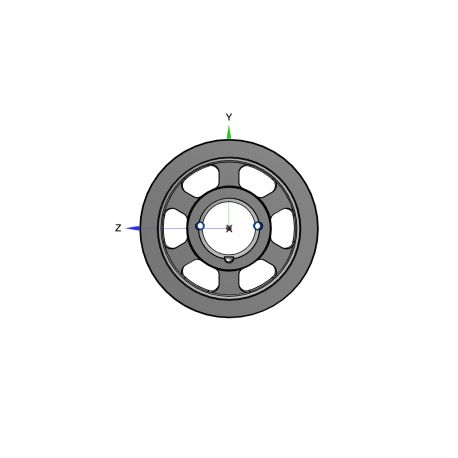 Poulie trapézoïdale SPB / B - 3 gorges - Ø236 mm - Moyeu amovible 2517 - Fonte