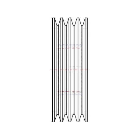 Poulie trapézoïdale SPB / B - 4 gorges - Ø236 mm - Moyeu amovible 3020 - Fonte