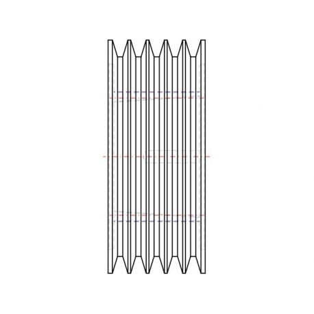 Poulie trapézoïdale SPB / B - 5 gorges - Ø236 mm - Moyeu amovible 3535 - Fonte