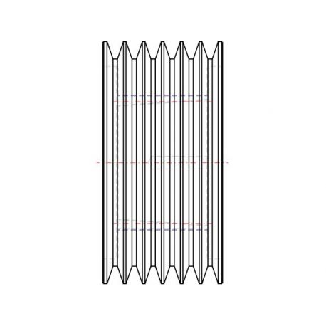Poulie trapézoïdale SPB / B - 6 gorges - Ø236 mm - Moyeu amovible 3535 - Fonte