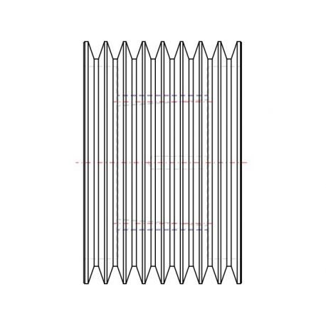 Poulie trapézoïdale SPB / B - 8 gorges - Ø236 mm - Moyeu amovible 3535 - Fonte