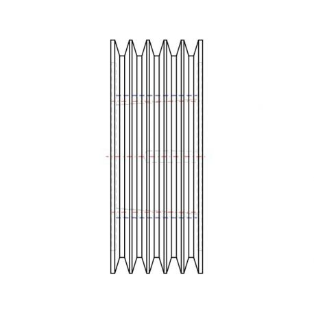 Poulie trapézoïdale SPB / B - 5 gorges - Ø250 mm - Moyeu amovible 3535 - Fonte
