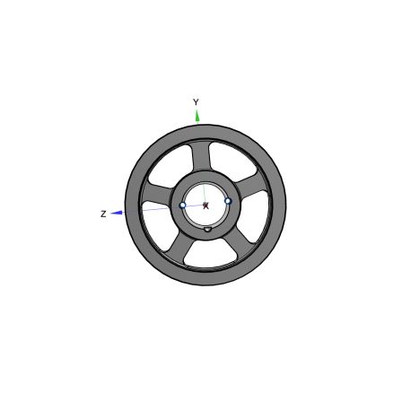 Poulie trapézoïdale SPB / B - 2 gorges - Ø280 mm - Moyeu amovible 2517 - Fonte