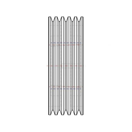 Poulie trapézoïdale SPB / B - 5 gorges - Ø280 mm - Moyeu amovible 3535 - Fonte