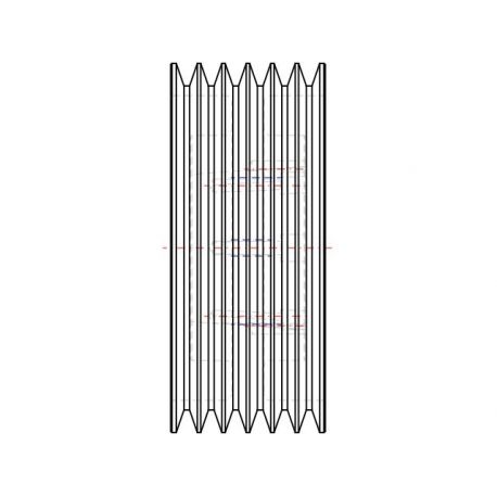 Poulie trapézoïdale SPB / B - 6 gorges - Ø280 mm - Moyeu amovible 3535 - Fonte