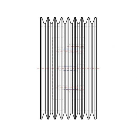 Poulie trapézoïdale SPB / B - 8 gorges - Ø280 mm - Moyeu amovible 3535 - Fonte