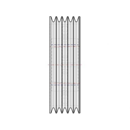 Poulie trapézoïdale SPB / B - 5 gorges - Ø315 mm - Moyeu amovible 3535 - Fonte