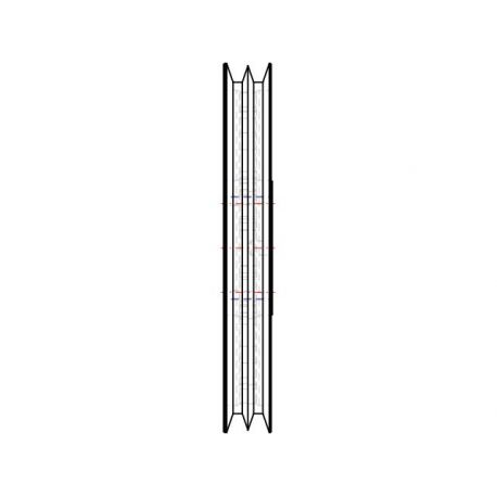 Poulie trapézoïdale SPB / B - 2 gorges - Ø335 mm - Moyeu amovible 2517 - Fonte