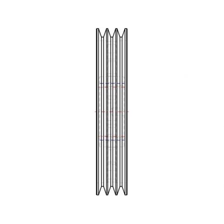 Poulie trapézoïdale SPB / B - 3 gorges - Ø335 mm - Moyeu amovible 3020 - Fonte