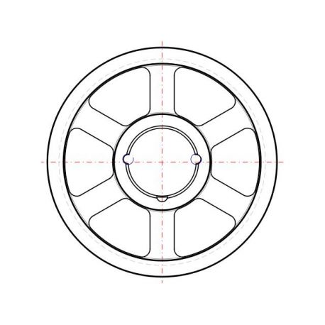 Poulie trapézoïdale SPB / B - 3 gorges - Ø335 mm - Moyeu amovible 3020 - Fonte